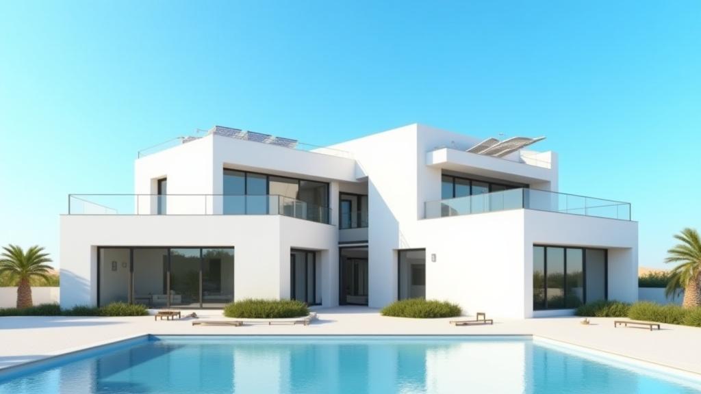 منزل عصري في الكويت مجهز بأحدث تكنولوجيا الطاقة الشمسية